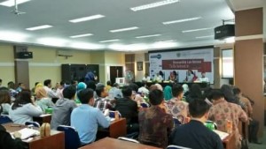 Suasana launching HALREV to be Indexed in Scopusdi Aula Harifin A. Tumpa FH-UH, Selasa (11/4). Ibn