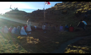 Suasana salat Idul Adha di Puncak Bawakaraeng