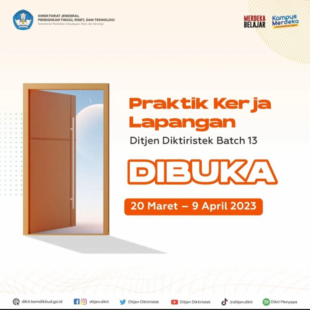 Kabar Gembira Untuk Mahasiswa! Program PKL Ditjen Diktiristek Batch 13 ...